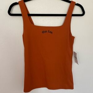Forever 21 True Love Orange Tank Top